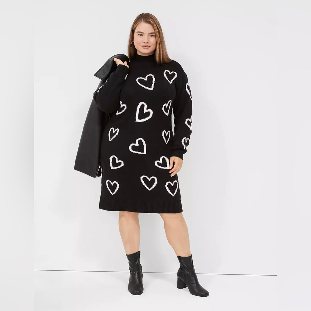 Plus Size Black Sweater Dress